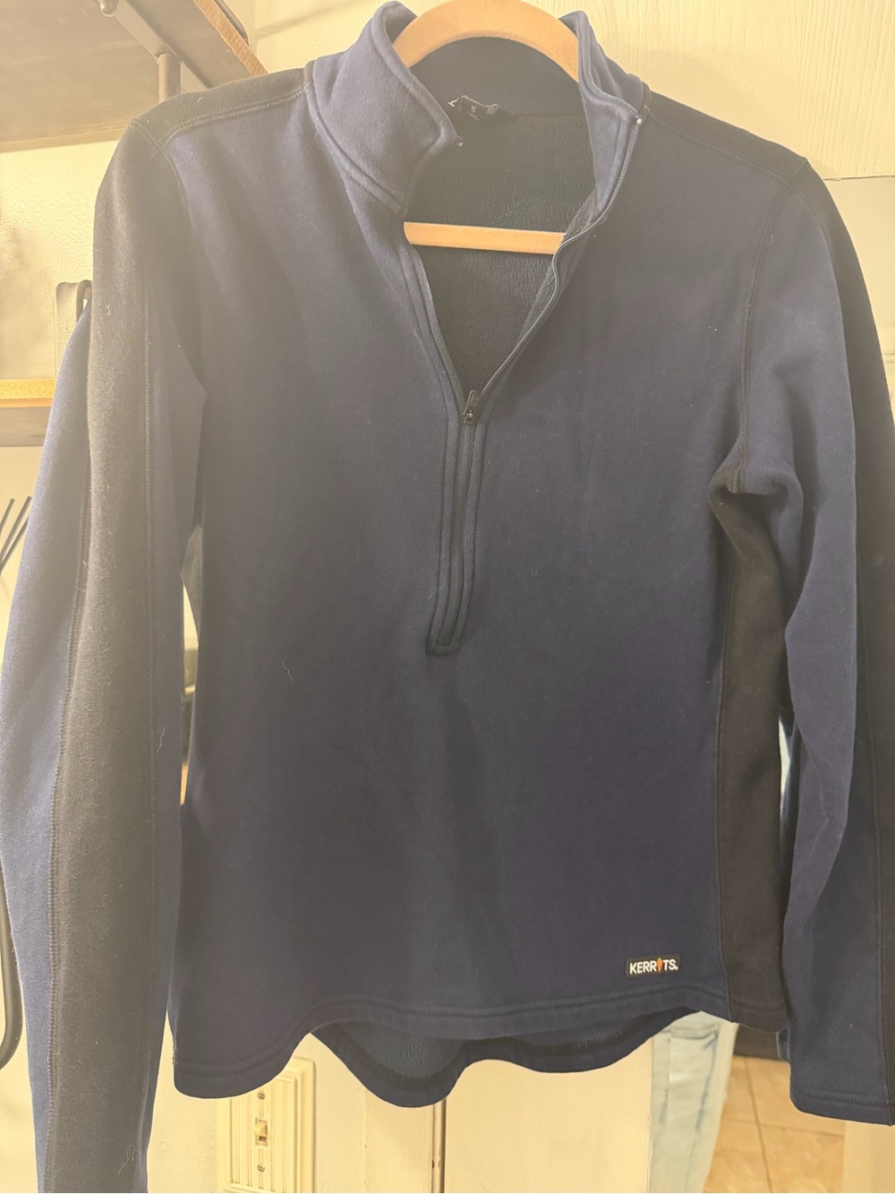 Kerrits Navy and Black Half-Zip Cowl Pullover
